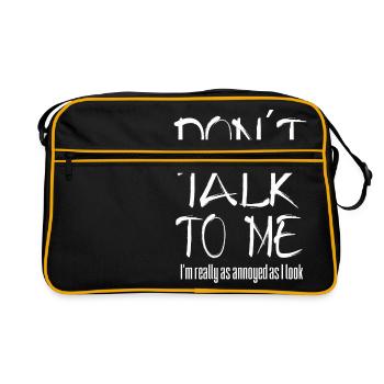 Nicht ansprechen - ich bin wirklich so genervt - Retro Tasche - Schwarz/Gold - Vorne