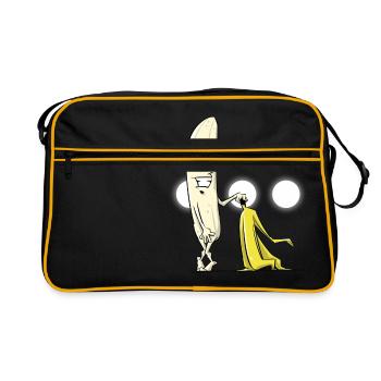 Drôle de banane nue - Sac Retro - noir/or - Devant