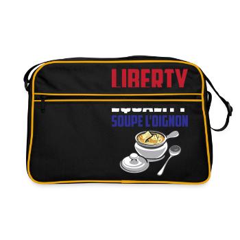 Liberty, Equality Soupe L'Oignon Cool French Food - Retro Bag - black/gold - Front