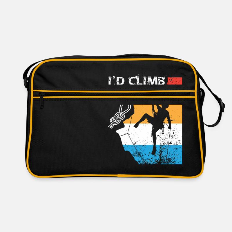 I'd climb that - hiking climbing gift - Sac Retro - noir/or
