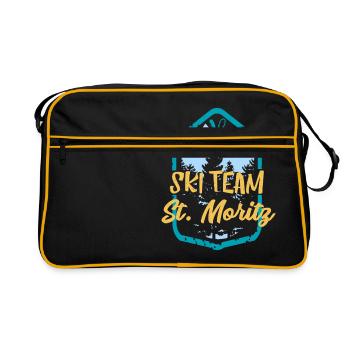 Équipe de ski St. Moritz Ski Team Cadeau - Sac Retro - noir/or - Devant