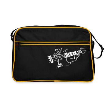 Bass Guitar Player Music Guitarist Musician Rock - Retro Bag - black/gold - Front