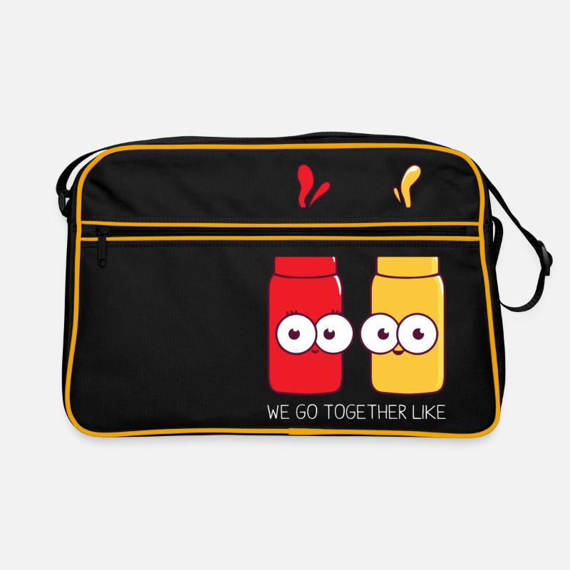 Nous allons ensemble comme le cadeau de ketchup et de moutarde Sac Retro