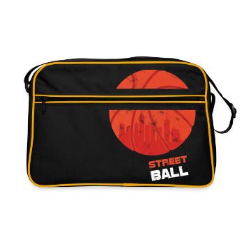 Basketball Shirt - Geschenk - Retro Tasche - Schwarz/Gold - Vorne