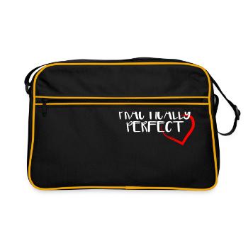 Pratiquement coeur parfait valentines cadeau jour - Sac Retro - noir/or - Devant