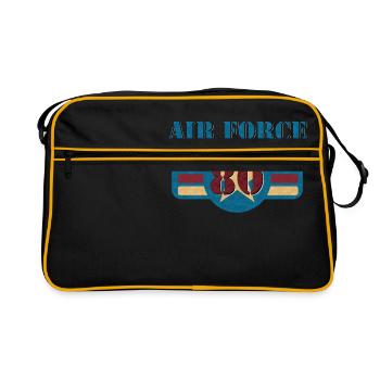 Force de Vintage US Air US Air Force 80 Cadeau militaire - Sac Retro - noir/or - Devant
