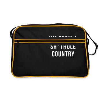  Anti Tees Antirassismus - Retro Tasche - Schwarz/Gold - Vorne