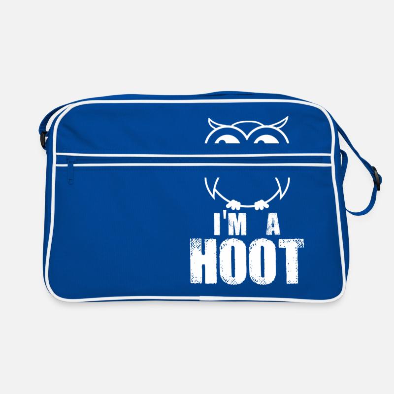 Ich bin ein Hoot! Lustiger netter Vogel-Raubvogel der niedlichen Eule Retro Tasche