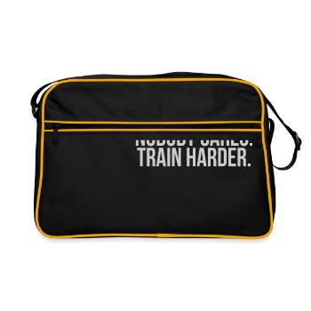 Personne ne se soucie de former une chemise de fitness plus dure - Sac Retro - noir/or - Devant