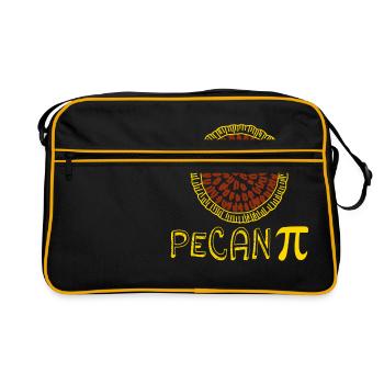 Pecan Pi Day Symbol Funny Science Geek - Retro Bag - black/gold - Front
