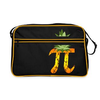 Ananas Pi Science Geek Mathématiques Symbole Humour - Sac Retro - noir/or - Devant