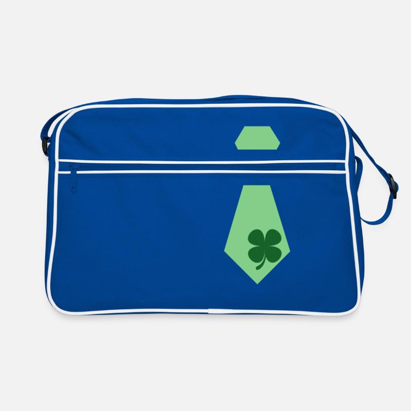 Shamrocks Tie Saint-Patrick vert irlandais Sac Retro