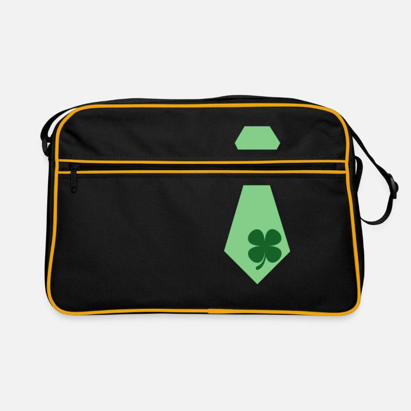 Kleeblatt-Bindung St Patrick Tagesgrün-Iren Retro Tasche
