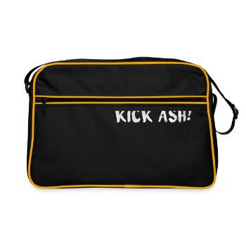 Kicking Ash gift for Firefighter - Retro Bag - black/gold - Front