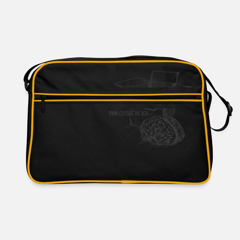 Anders denken - Retro Tasche - Schwarz/Gold