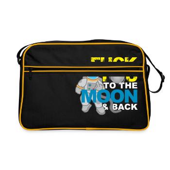 Fuck you to the moon and back provocation gift - Retro Bag - black/gold - Front
