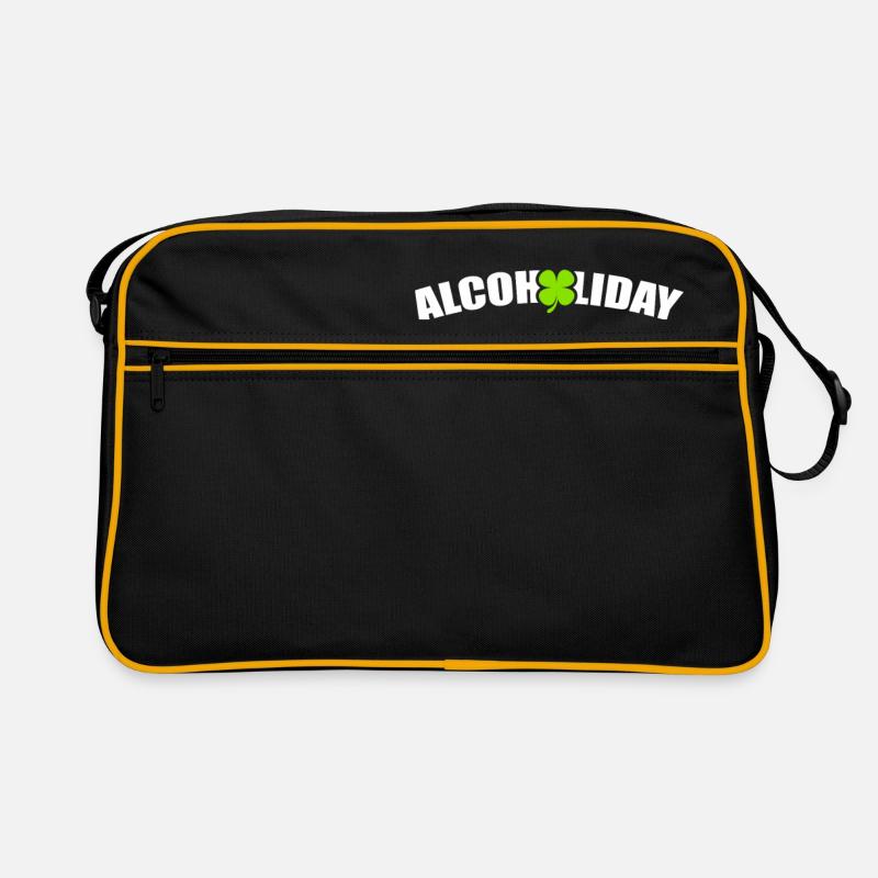Alcoholiday Funny St Patricks Day Clover Drinking Retro Bag