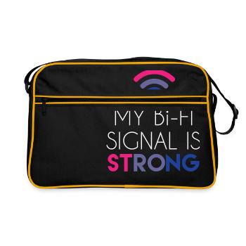 Bi-Fi - Bisexual - Gay Pride - Bi - Gift - Retro Bag - black/gold - Front