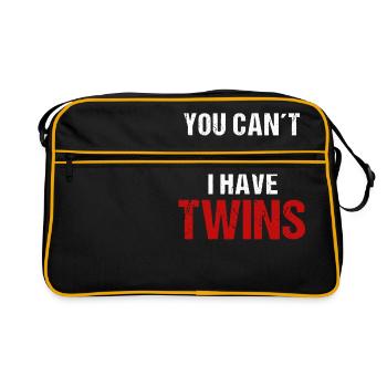 Vous ne pouvez pas me faire peur avoir des jumeaux - Sac Retro - noir/or - Devant