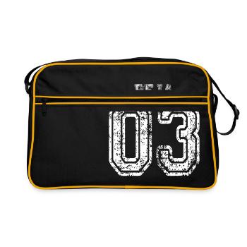 Peja 03 Peje Albanie Kosovo Cadeau Design - Sac Retro - noir/or - Devant