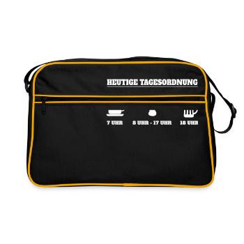 Heutige Tagesordnung hobby Geschenk GITARRE gitarr - Retro Tasche - Schwarz/Gold - Vorne