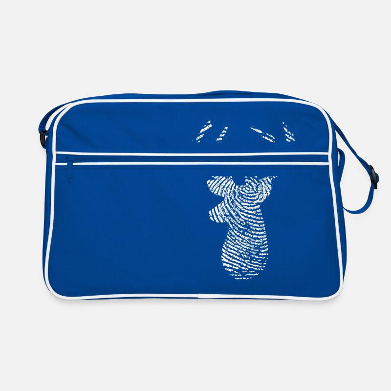 Hirsch Hirschkopf Fingerabdruck Wild Jagd Geschenk Retro Tasche