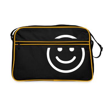 Bonne humeur Emoji - Sac Retro - noir/or - Devant