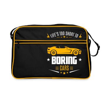 Life's too short to drive boring cars - Sac Retro - noir/or - Devant