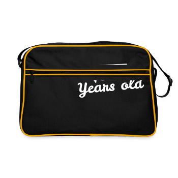 18e anniversaire: racine carrée 324 ans - blanc - Sac Retro - noir/or - Devant