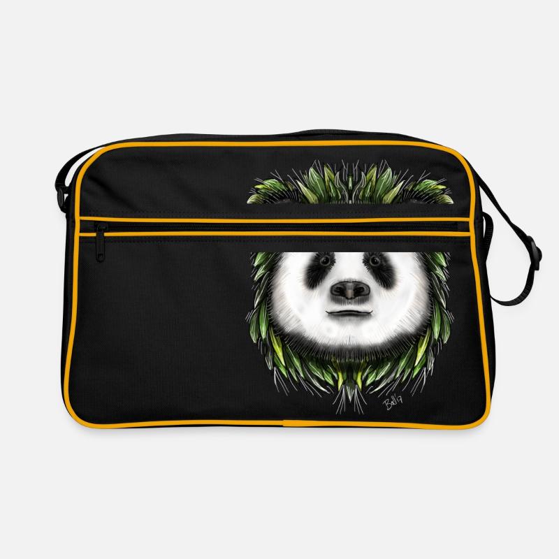 Ping Panda par Jon Ball - Sac Retro - noir/or