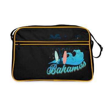 Bahamas vacances plage soleil - Sac Retro - noir/or - Devant