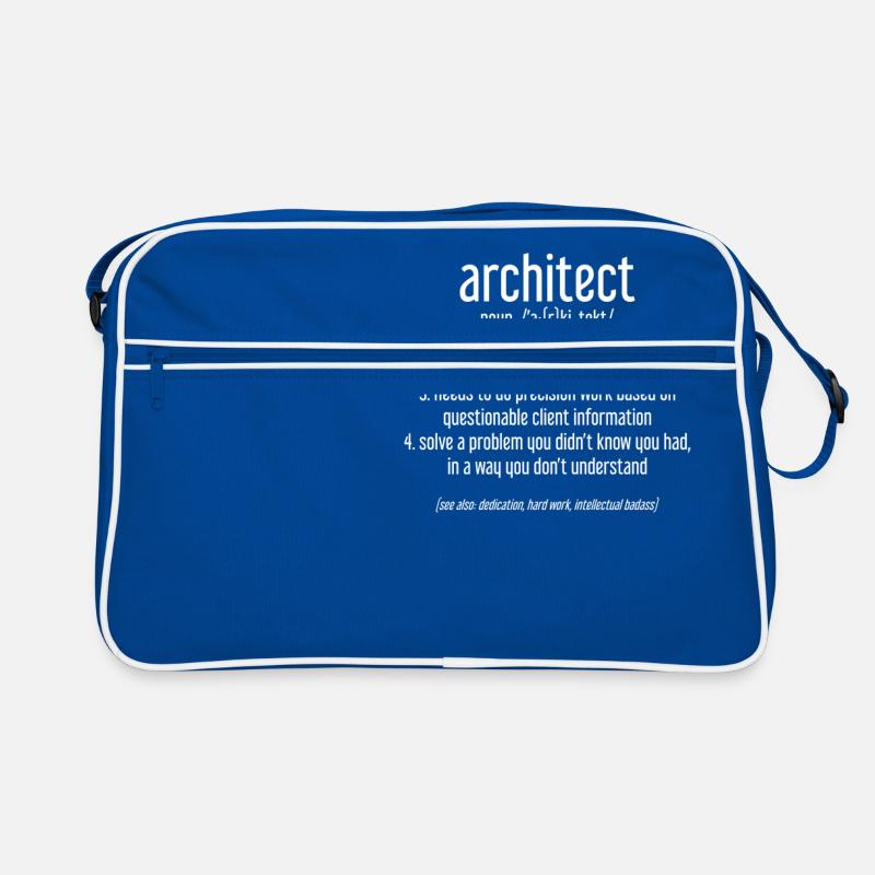 ARCHITECT - ARCHITECT - BUILDING - DRAWING Retro Bag