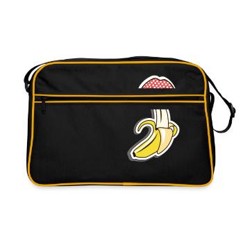 baisers de banane - Sac Retro - noir/or - Devant