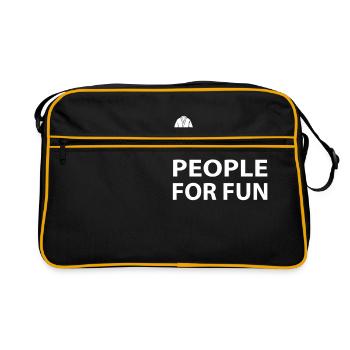 JJB - Je Choke GENS POUR LE PLAISIR T-SHIRT - Sac Retro - noir/or - Devant