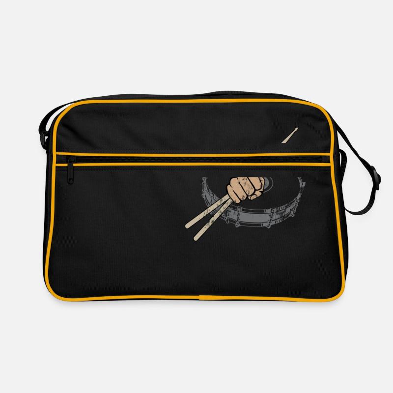 Drumsticks und Drummer Schlagzeuger Drum Geschenk Retro Tasche