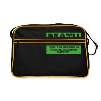 Funny Math - Cadeau - Chemise - Sac Retro - noir/or - Devant