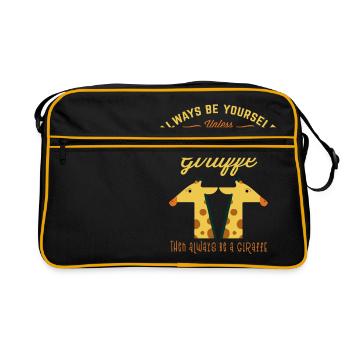 Vous toujours être à moins d'être une girafe - Sac Retro - noir/or - Devant