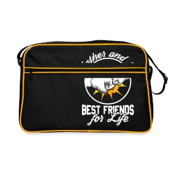 Père et Fils - meilleurs amis pour la vie - Sac Retro - noir/or - Devant