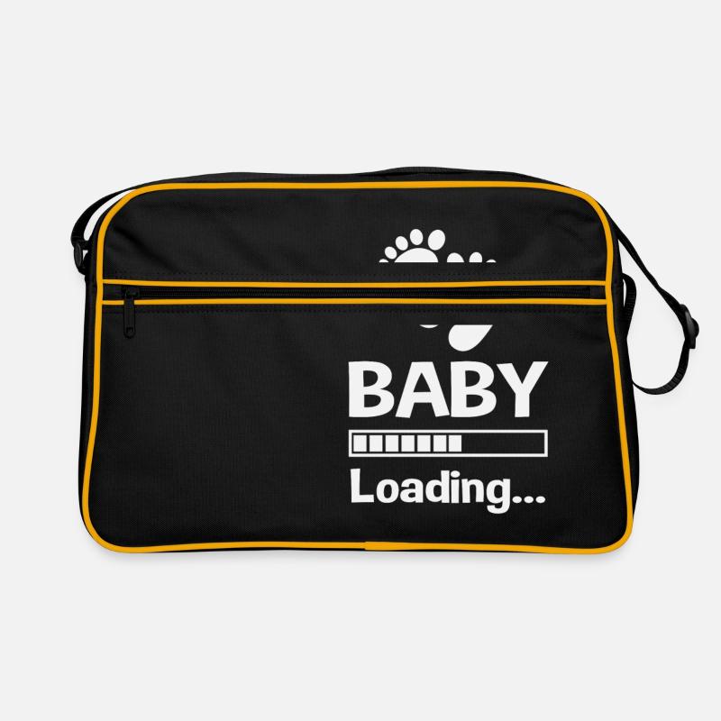 Baby loading... - Retro Tasche - Schwarz/Gold
