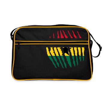 Griffe griffe origine indigène Ghana png - Sac Retro - noir/or - Devant