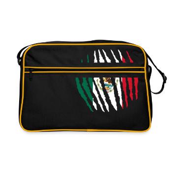 Griffe griffe origine indigène du Mexique .png - Sac Retro - noir/or - Devant