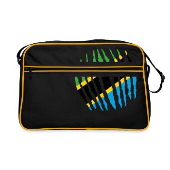 Griffe griffe origine indigène Tanzanie png - Sac Retro - noir/or - Devant