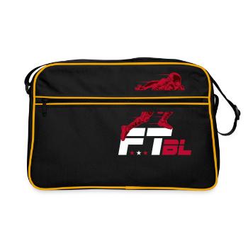 American Football Touchdown Geschenk Geburtstag - Retro Tasche - Schwarz/Gold - Vorne