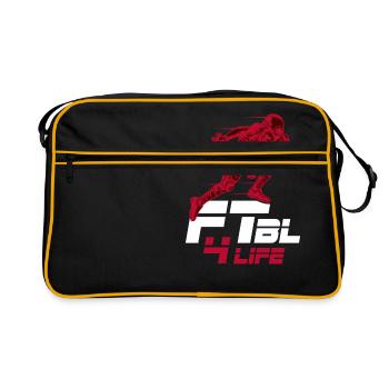 American Football Touchdown Geschenk Geburtstag - Retro Tasche - Schwarz/Gold - Vorne