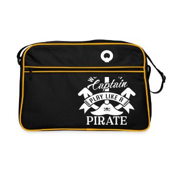 Work like a Captain play like a Pirate - Sac Retro - noir/or - Devant