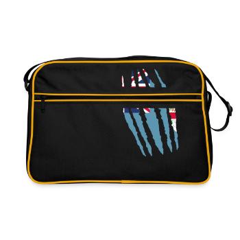 Claw claw tears origin Fiji png - Retro Bag - black/gold - Front