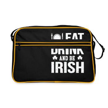 Eat drink and be Irish - Retro Bag - black/gold - Front