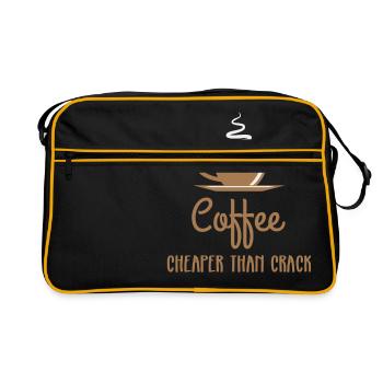 Coffee - Addiction - Coffee Cup - Coffee Pot - Coffee - Retro Bag - black/gold - Front