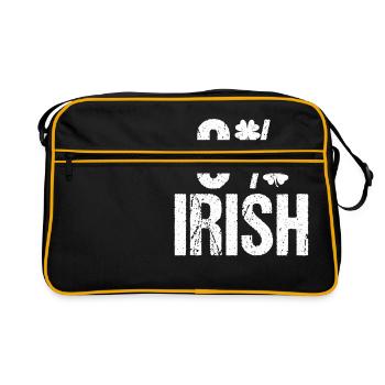 0% chemise irlandaise - cadeau de la Saint-Patrick - Sac Retro - noir/or - Devant
