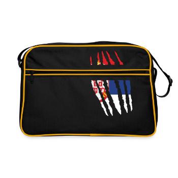 Claw claw cracks origin Serbia png - Retro Bag - black/gold - Front